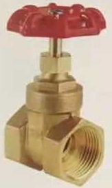 Brass internal threaded gate valve