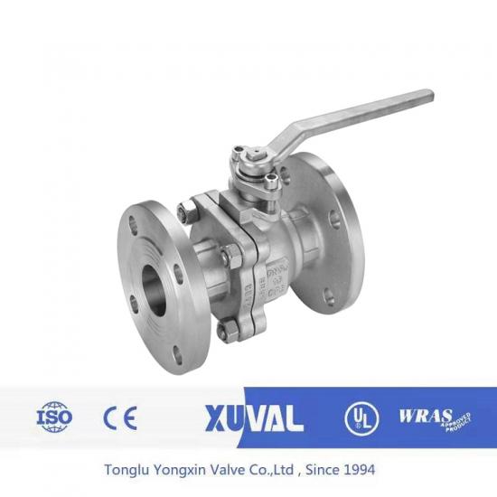 2 pieces ball valve flange end PN16 150lb 10K