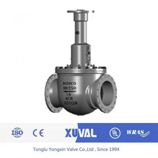 PN16 carbon steel rail ball valve