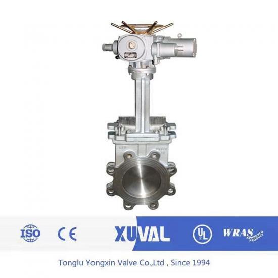 Stainless steel electric knife gate valve