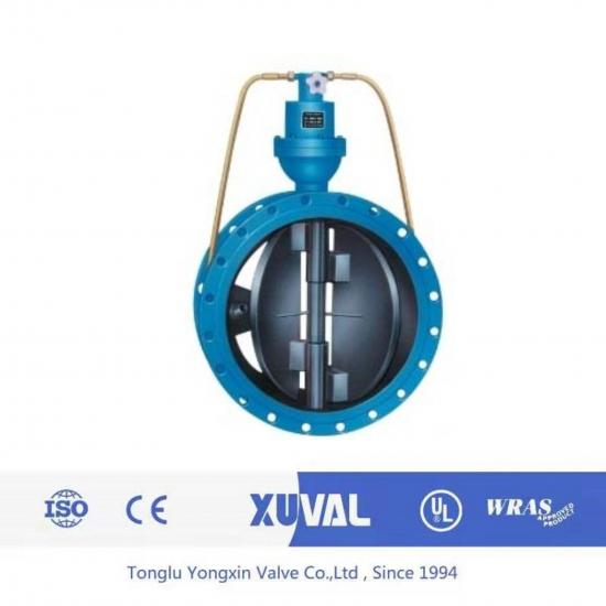 Slow closing butterfly check valve